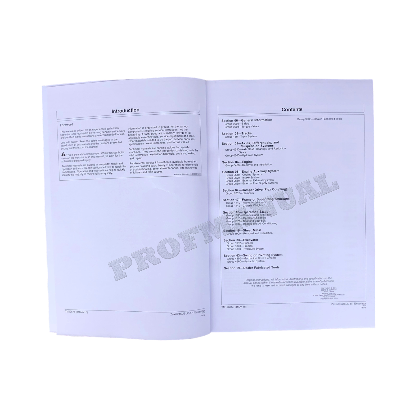 HITACHI ZAXIS 245USLC-5N EXCAVATOR REPAIR SERVICE MANUAL