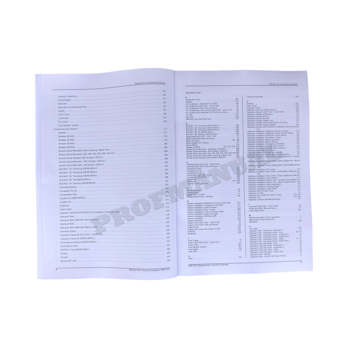 Bobcat 442 Bagger Teilekatalog Handbuch 522311001-