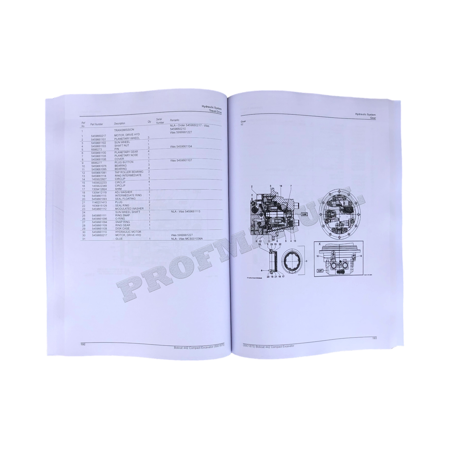 Bobcat 442 Bagger Teilekatalog Handbuch 522311001-