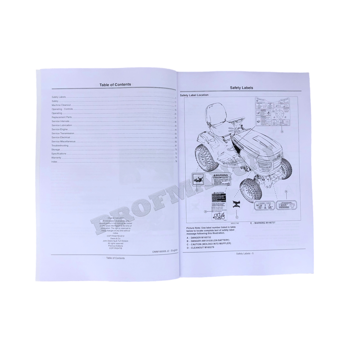 JOHN DEERE X750 X754 X758 TRAKTOR-BETRIEBSHANDBUCH SERIEN 010001 - 020000 + !BONUS