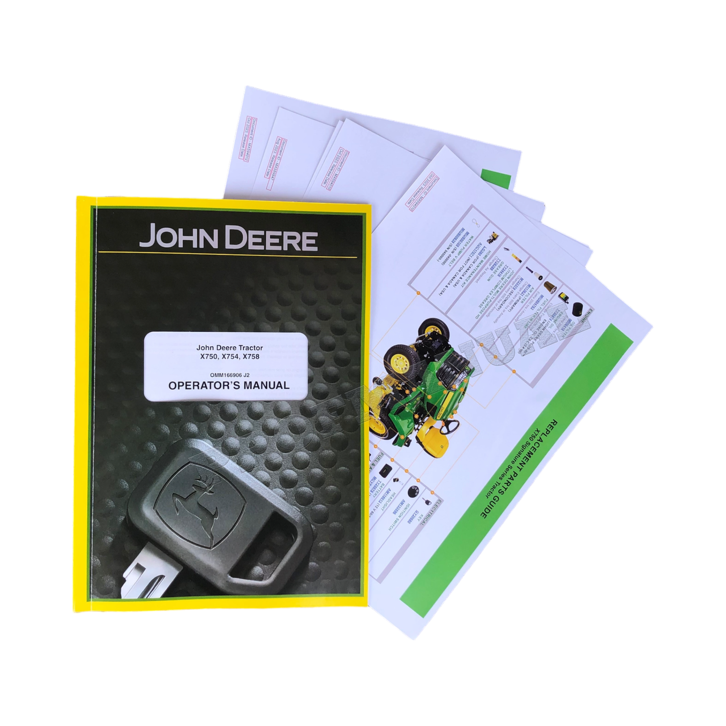 JOHN DEERE X750 X754 X758 TRACTOR OPERATORS MANUAL SER 010001 - 020000 + !BONUS