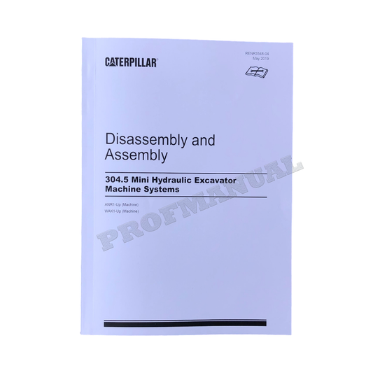 Caterpillar 304.5 Excavator Service Manual Disassem Assem RENR3548-04