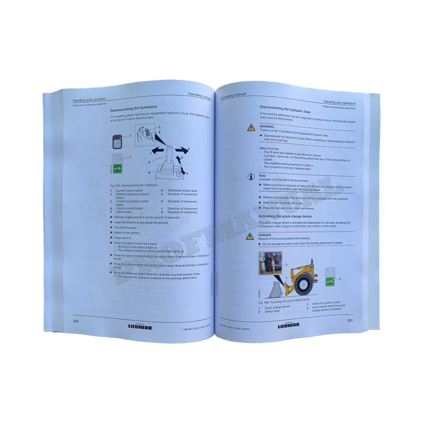 Manuel d'utilisation de la chargeuse sur pneus Liebherr L586-461 (USA CAN)