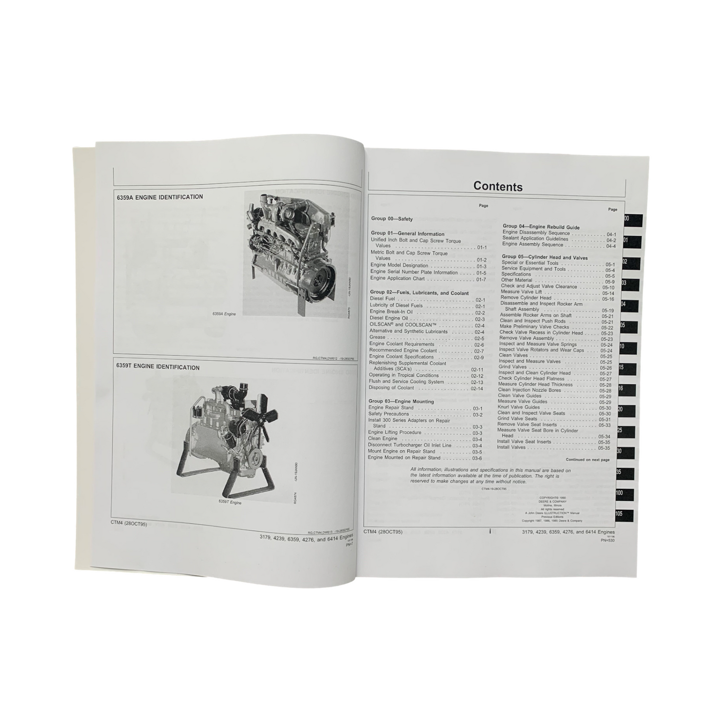 John Deere Serie 300 3179 4239 6359 4276 6414 Motor-Servicehandbuch