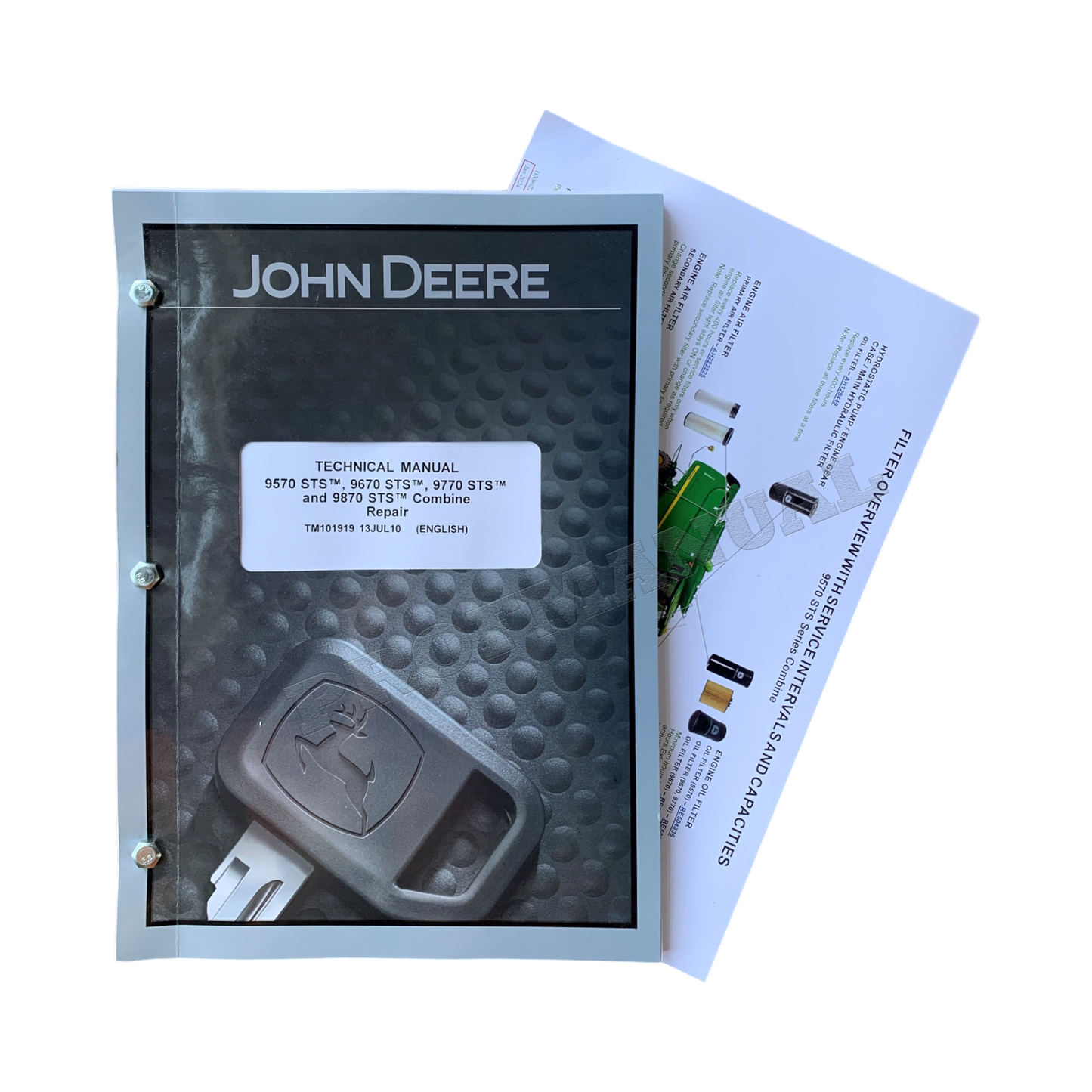 JOHN DEERE 9570 STS 9670 STS 9770 STS 9870 COMBINE REPAIR SERVICE MANUAL + BONUS!