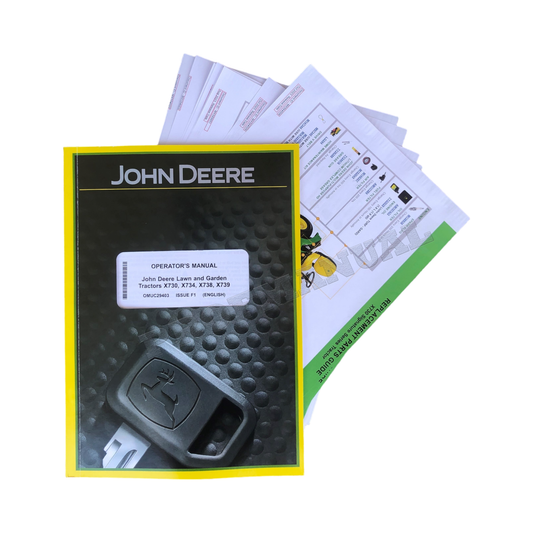 JOHN DEERE X734 X738 X739 X730 TRACTOR OPERATORS MANUAL + !BONUS!