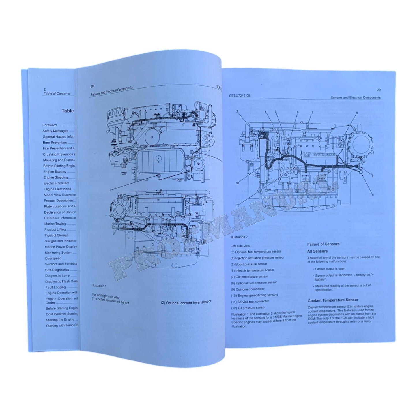 Caterpillar 3126B Marine Engine Operators Manual *send serial number