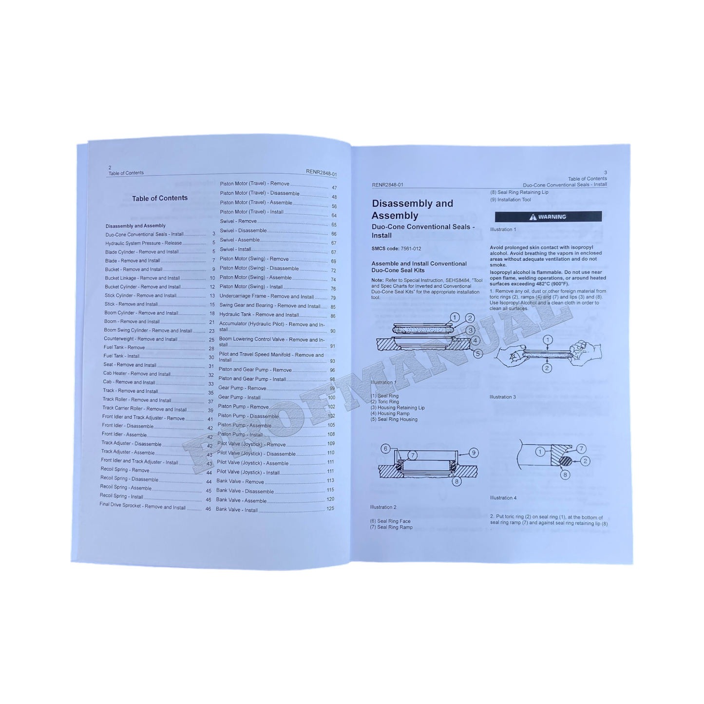 Caterpillar 302.5 Engine Excavator Service Manual Disassem Assem +Supplement