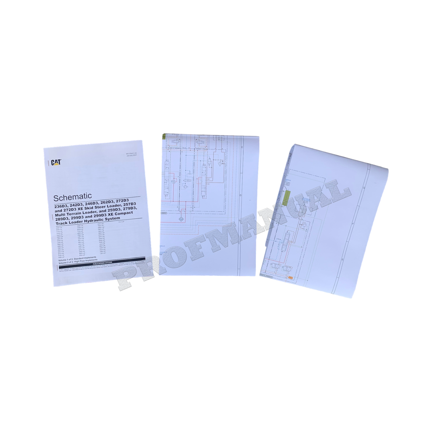 Caterpillar 236D3 242D3 246D3 262D3 Loader Hydraulic Schematic Service Manual