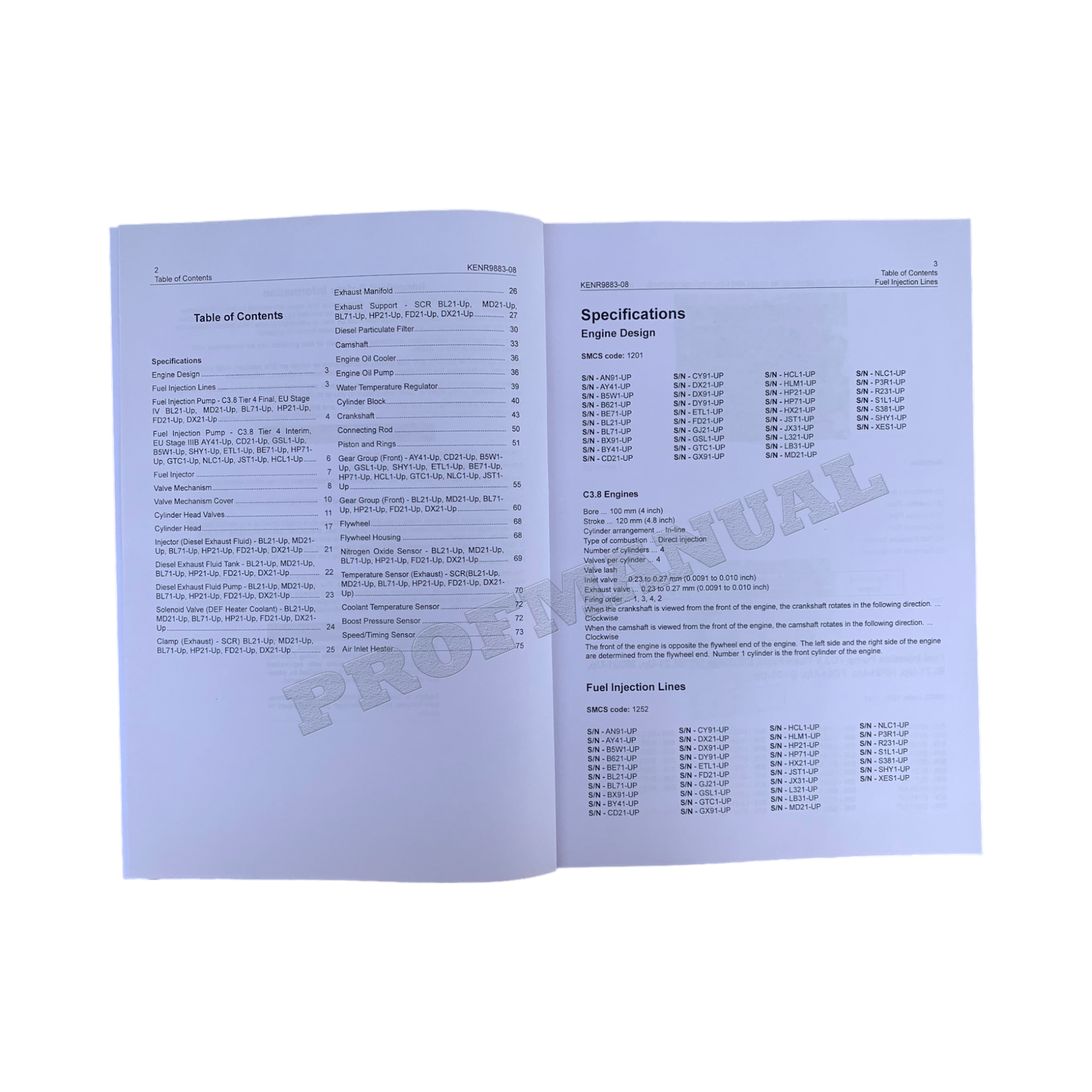 Caterpillar Cat C3.8 Engine System Operation Test Adjusting Specification Manual