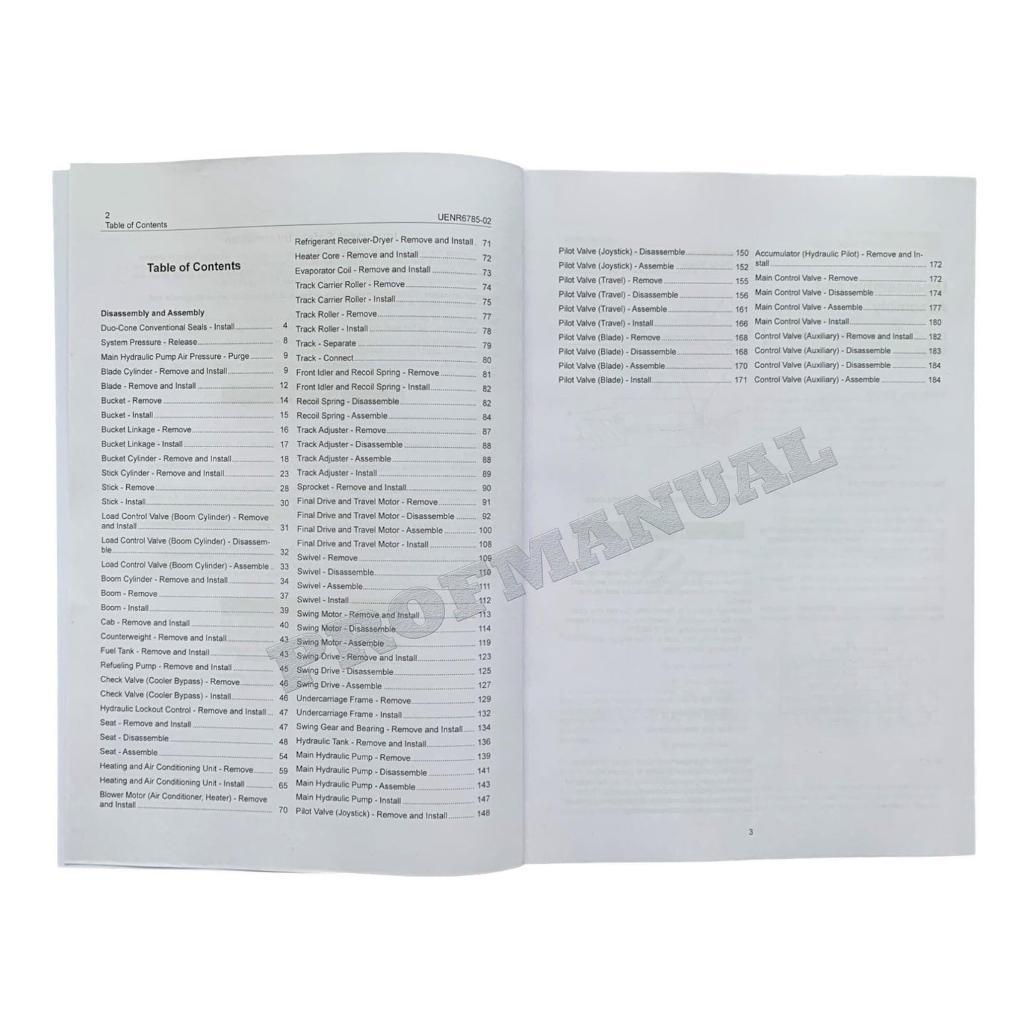 Caterpillar 307E2 Excavator Service Manual Disassem Assem