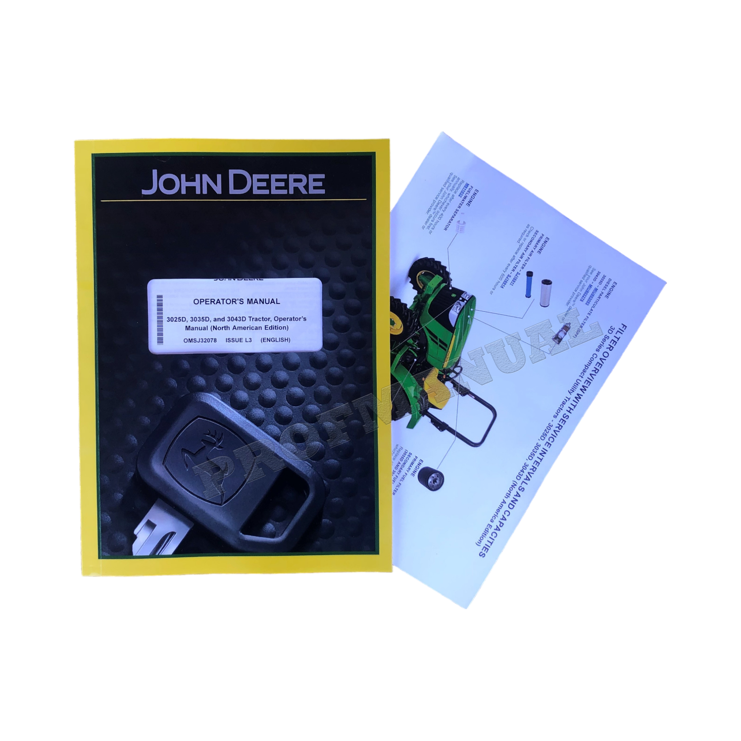 JOHN DEERE 3025D  3035D  3043D TRACTOR OPERATORS MANUAL + !BONUS!