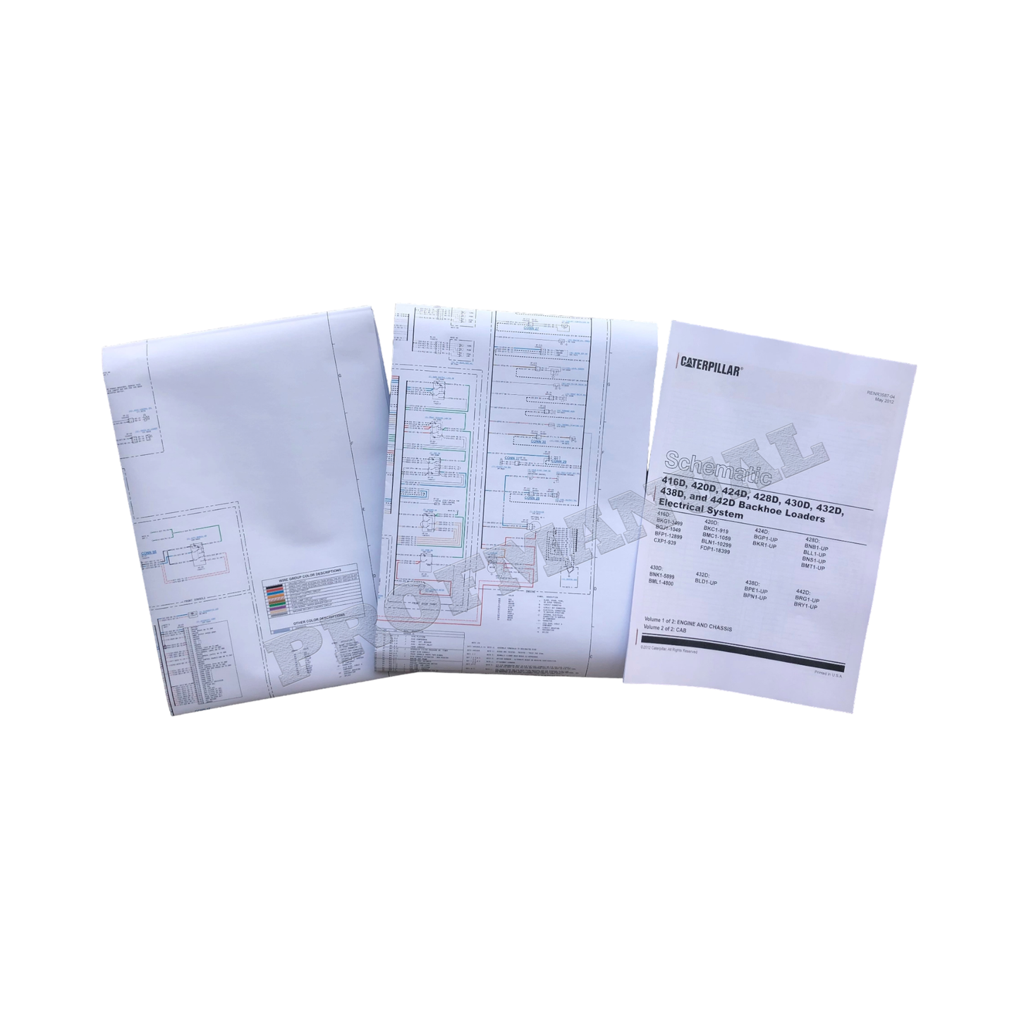 Caterpillar 416D 420D 424D 428D Loader Electric System Schematic Service Manual