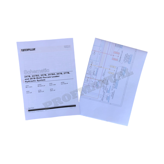 Caterpillar 257B2 267B 277B 287B Loader Hydraulic Schematic Service Manual