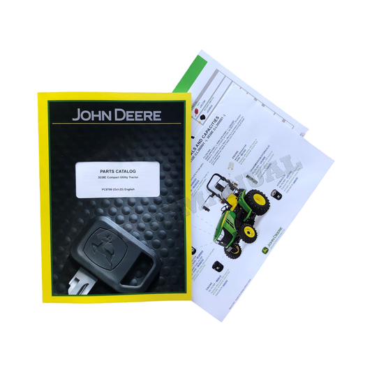 JOHN DEERE 3038E COMPACT UTILITY TRACTOR PARTS CATALOG MANUAL Worldwide + !BONUS!