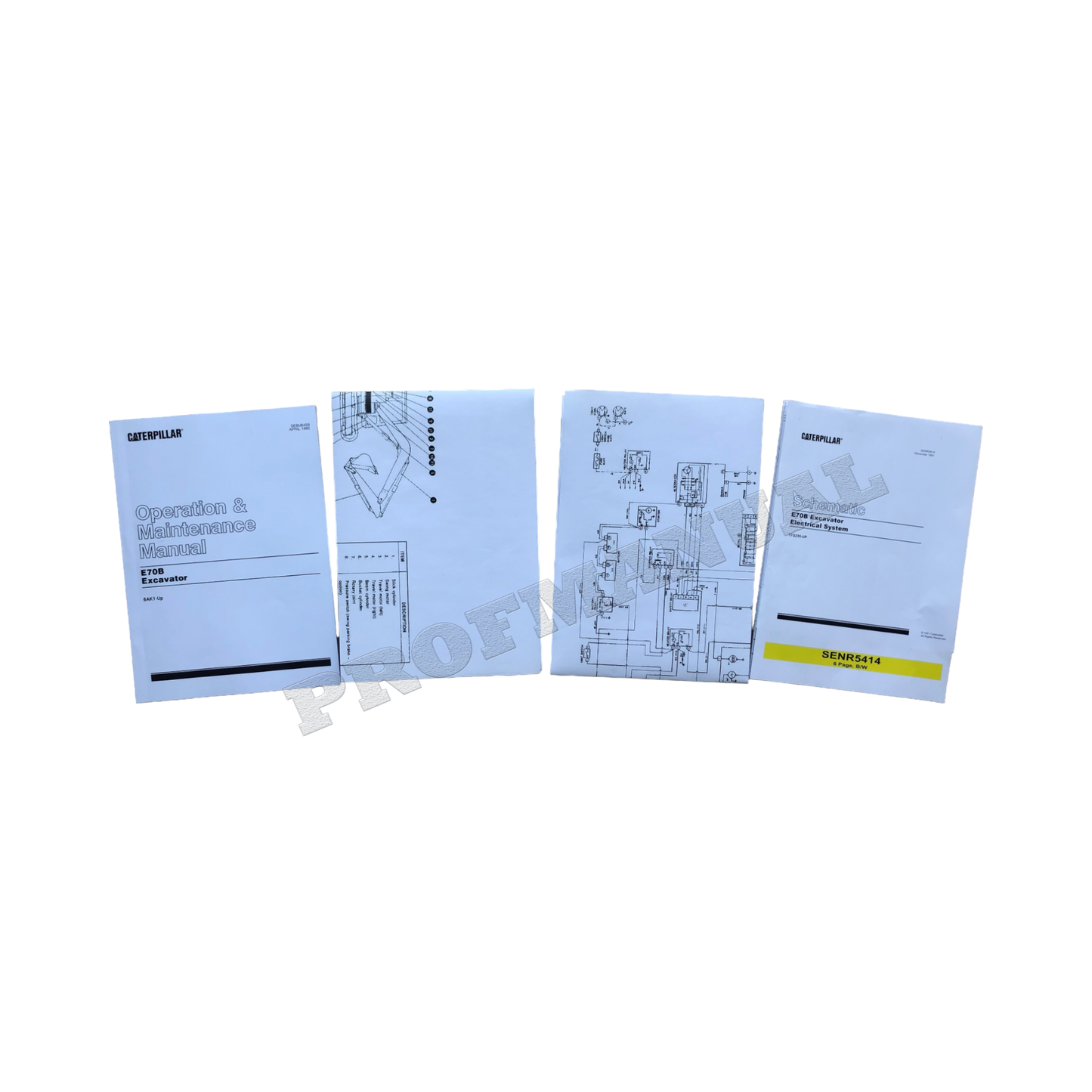 Caterpillar E70B Excavator ELECTRICAL HYDRAULIC Schematic Service Manual SET