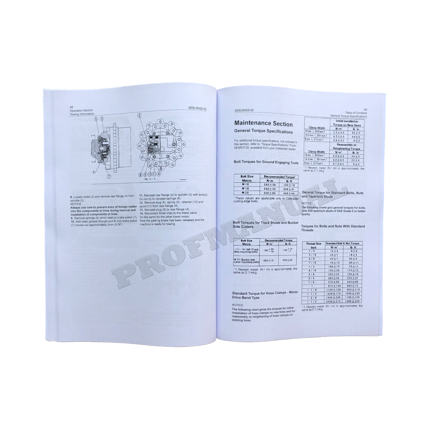 Caterpillar E70B Excavator Operators Maintenance Manual