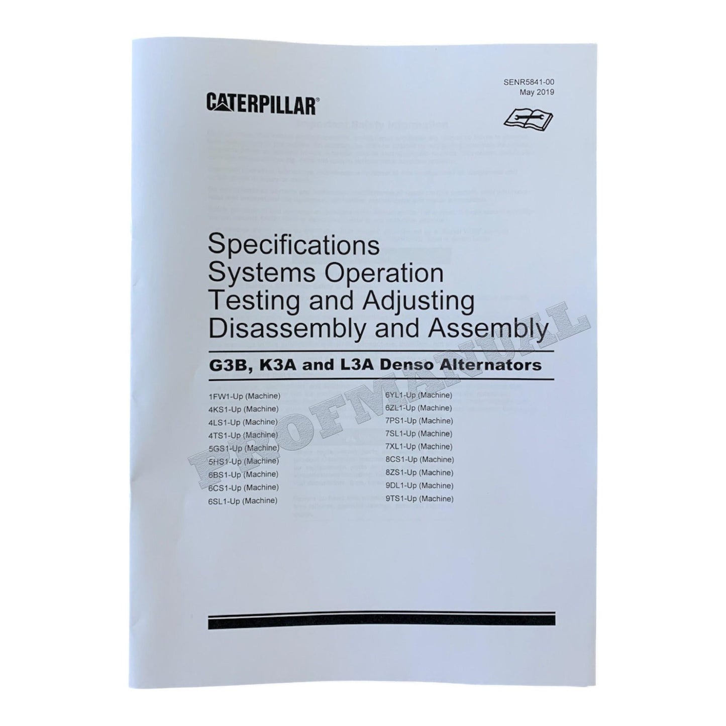 Caterpillar 3046 Engine Full Service Manual *Serial Number 8KP and UP