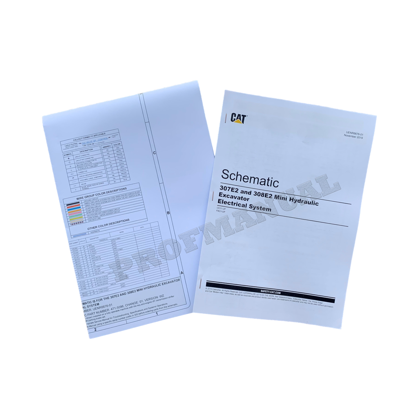 Caterpillar 308E Excavator Service Manual SET 7 books+ schematic Ser. F8C-