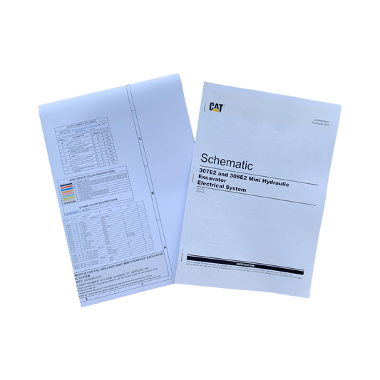 Caterpillar 307E2 308E2 Mini Excavator Electric Schematic Service Manual