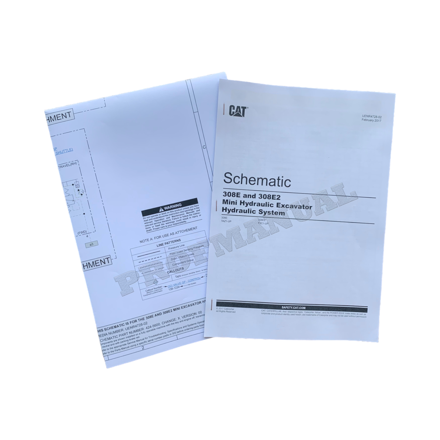 Caterpillar 308E 308E2 Mini Excavator Hydraulic System Schematic Service Manual