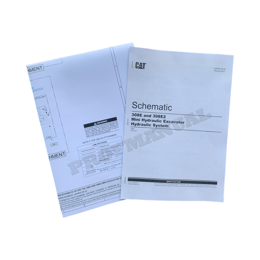 Caterpillar 308E 308E2 Mini Excavator Hydraulic System Schematic Service Manual