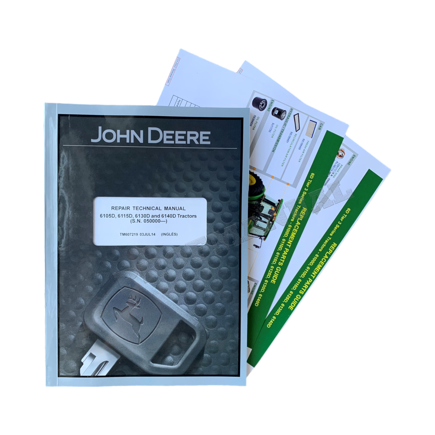 JOHN DEERE 6105D 6115D 6130D 6140D TRACTOR REPAIR SERVICE MANUAL +BONUS!