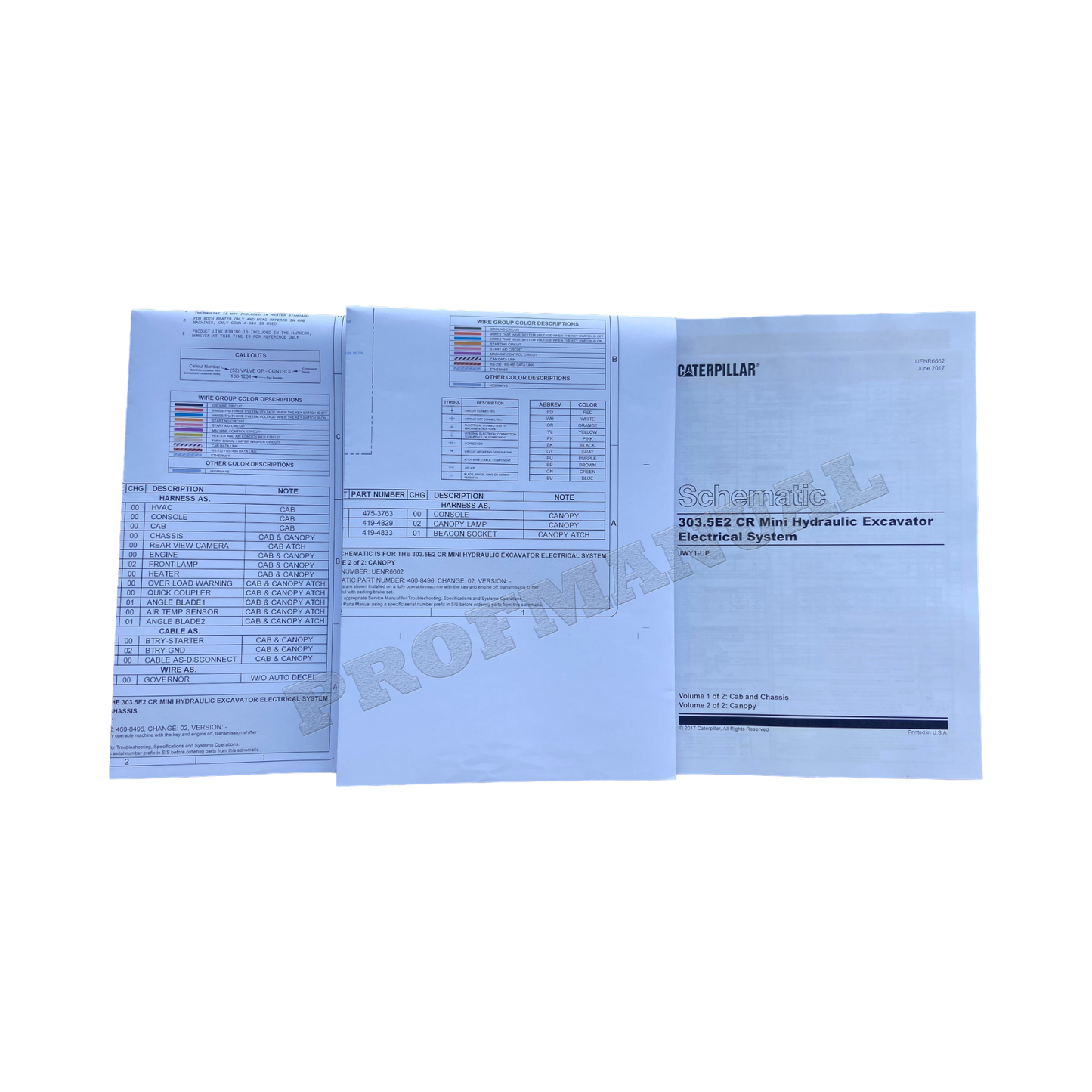 Caterpillar 303.5E2 CR Mini Excavator Electric System Schematic Service Manual