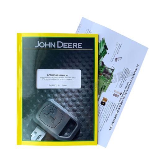 JOHN DEERE 9650 9750 STS  COMBINE OPERATORS MANUAL + !BONUS!