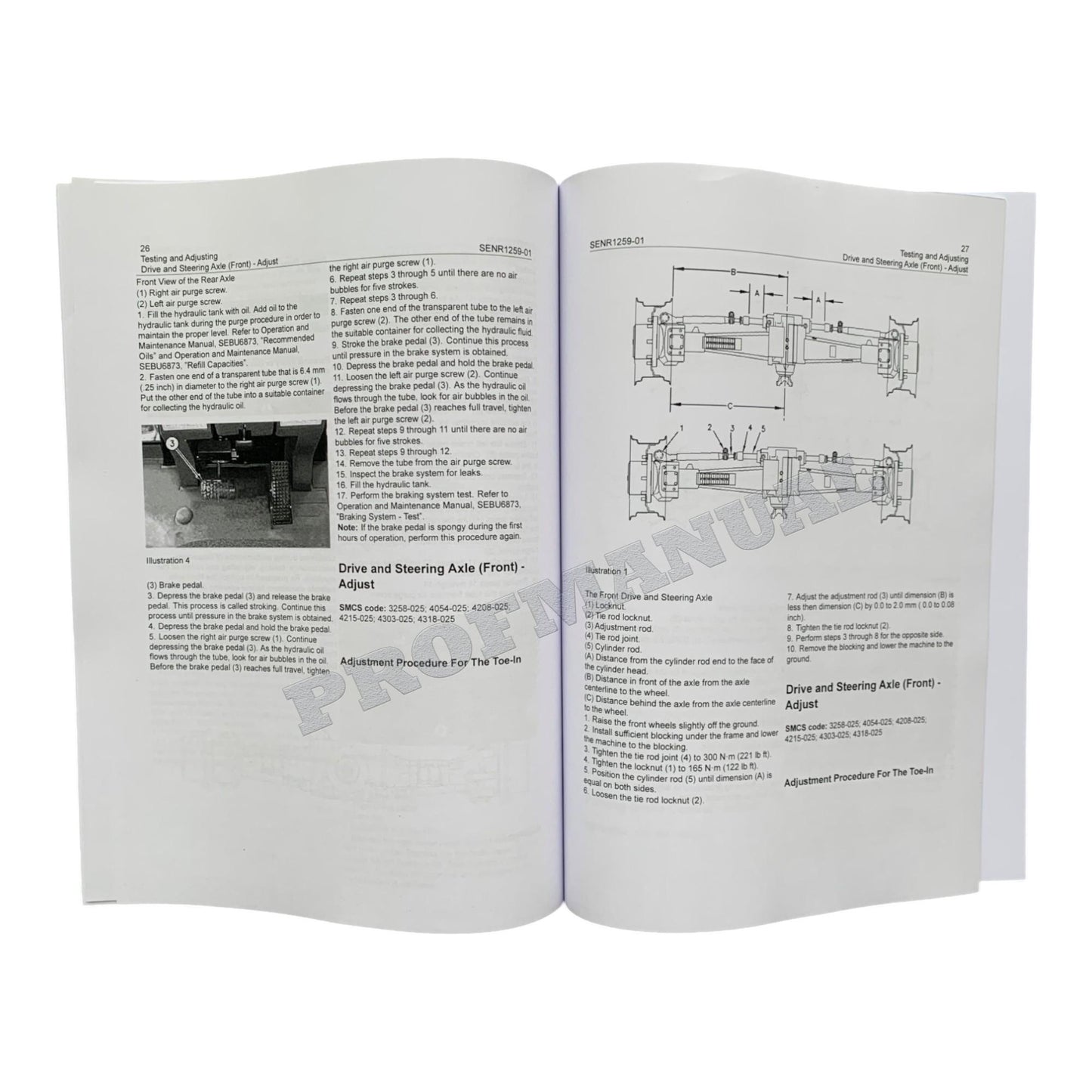 Caterpillar 416C 426C 428C 436C Backhoe Loader Power Train Service Manual 5books