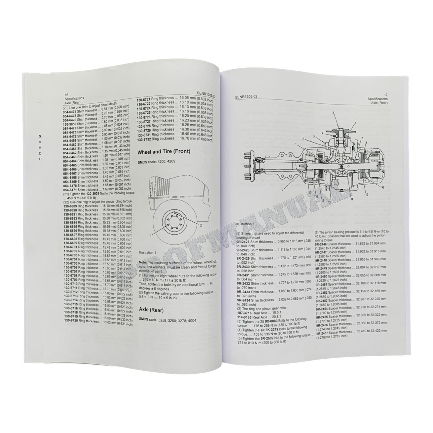 Caterpillar 416C 426C 428C 436C Backhoe Loader Power Train Service Manual 5books