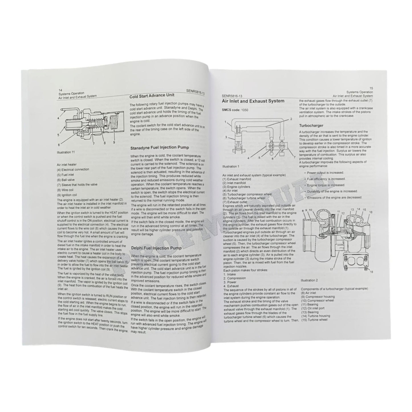 Caterpillar 3054 ENGINE for 416C 426C 428C 436C Backhoe Loader Service Manual 4books