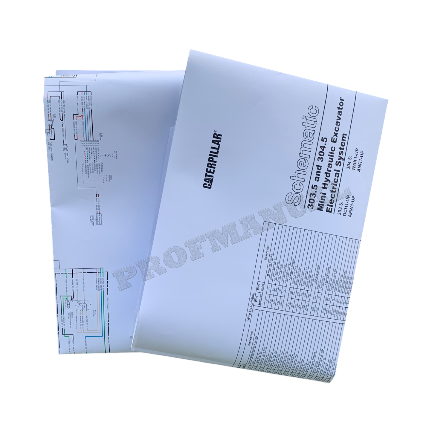 Caterpillar 303.5 304.5 Mini Excavator Electric Schematic Service Manual