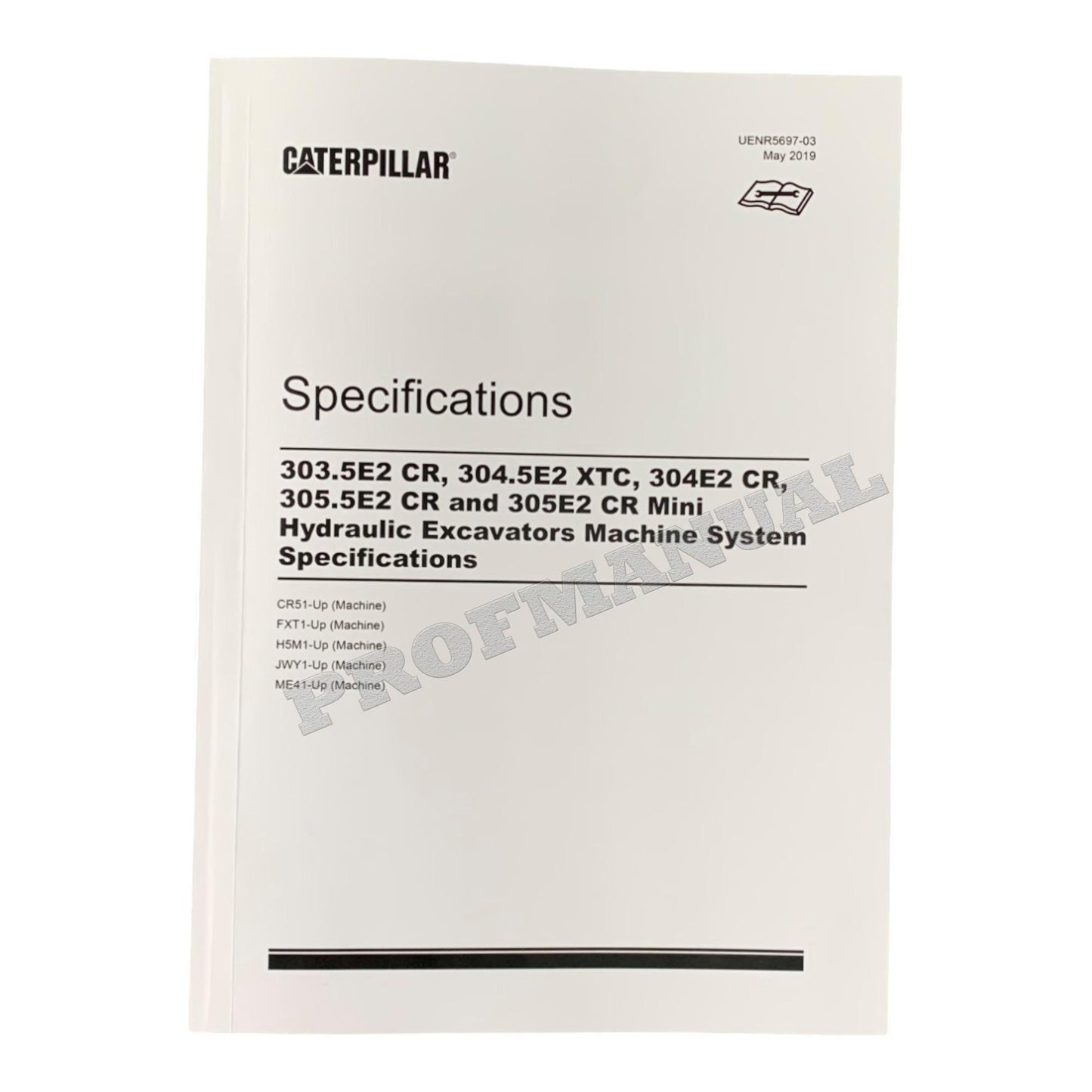 Caterpillar 303.5E2 Excavator Operation Testing Adjusting Service Manual +Parts Catalog 7books