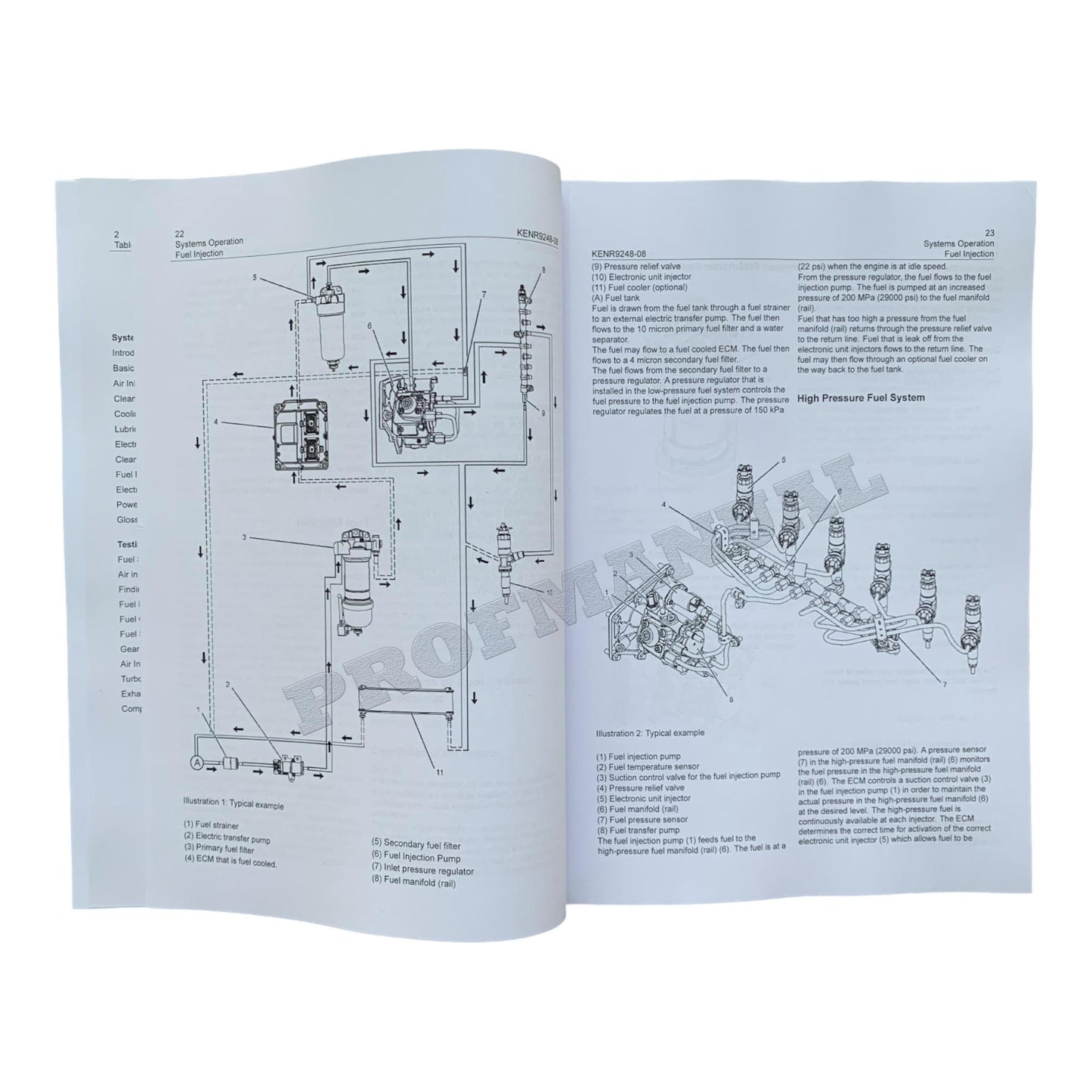 Caterpillar C6.6 C4.4 Engine Specification Operation Testing Adjusting Manual SET 3books