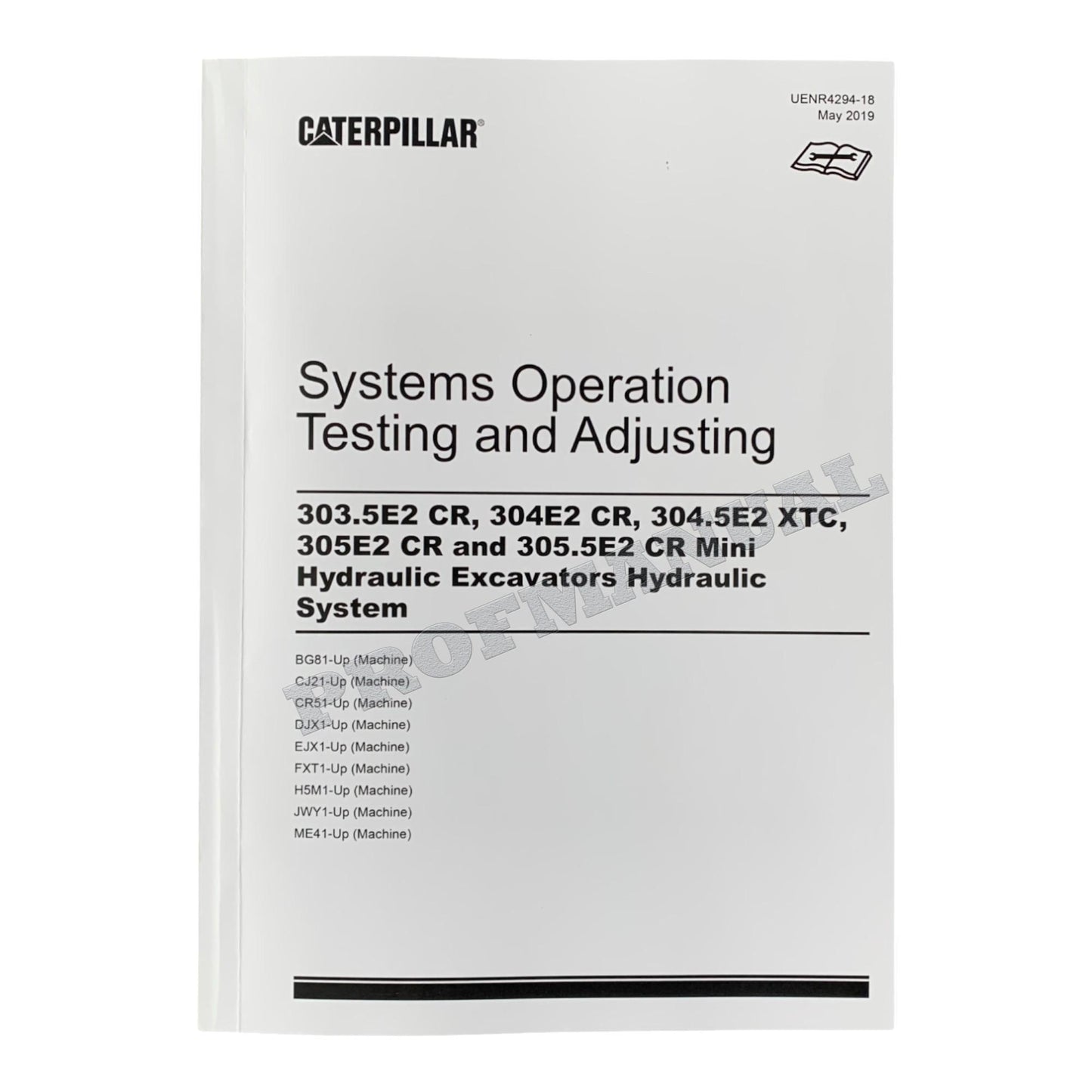 Caterpillar 303.5E2 Excavator Operation Testing Adjusting Service Manual +Parts Catalog 7books