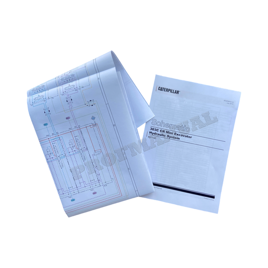 Caterpillar 303C CR Mini Excavator Hydraulic System Schematic Service Manual