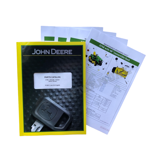 JOHN DEERE X748 TRACTOR PARTS CATALOG MANUAL + !BONUS!