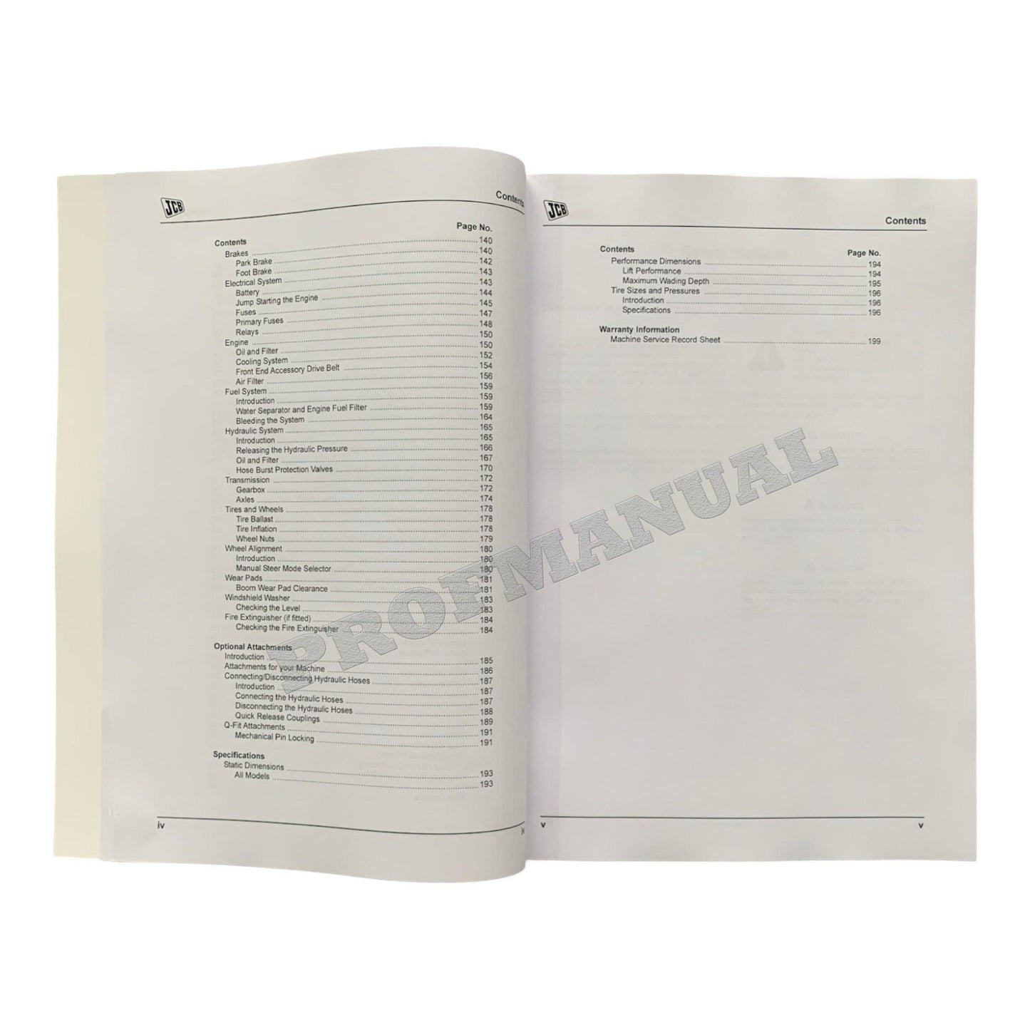 JCB 506-36 507-42 509-42 510-56 512-56 514-56 Telescopic Handler Operators Manual