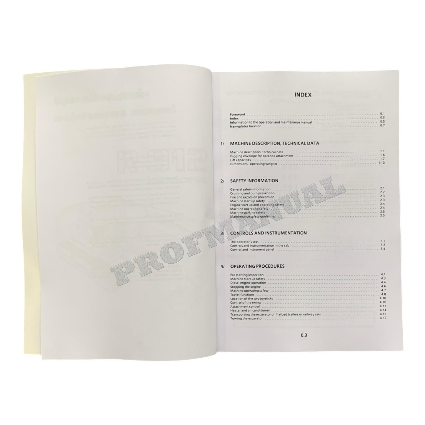 Liebherr R912 Litronic Excavator Operators manual