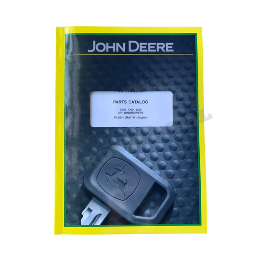 JOHN DEERE 3430 3830 WINDROWER PARTS CATALOG MANUAL