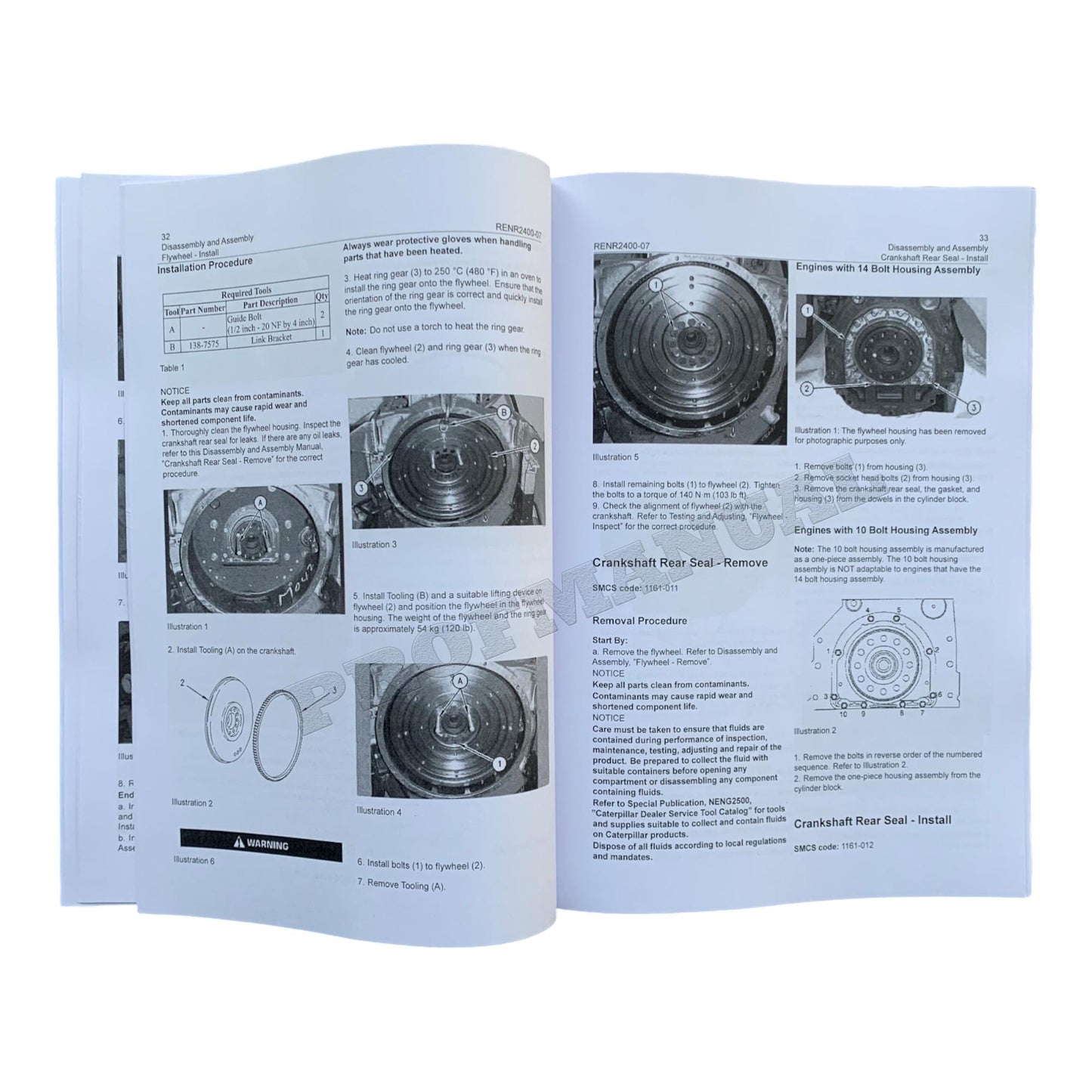 Caterpillar 3056E Engine Disassembly Assembly Service Manual