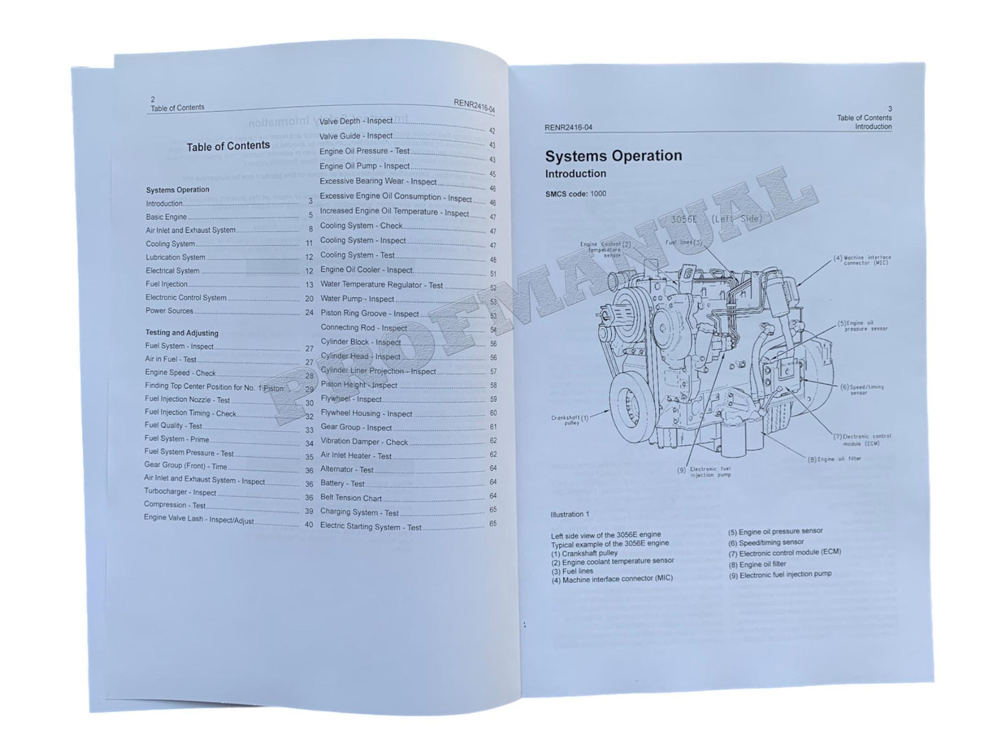 Caterpillar 3054E 3056E Engine for IT28G 924G 924GZ 928G Loader Service Manual