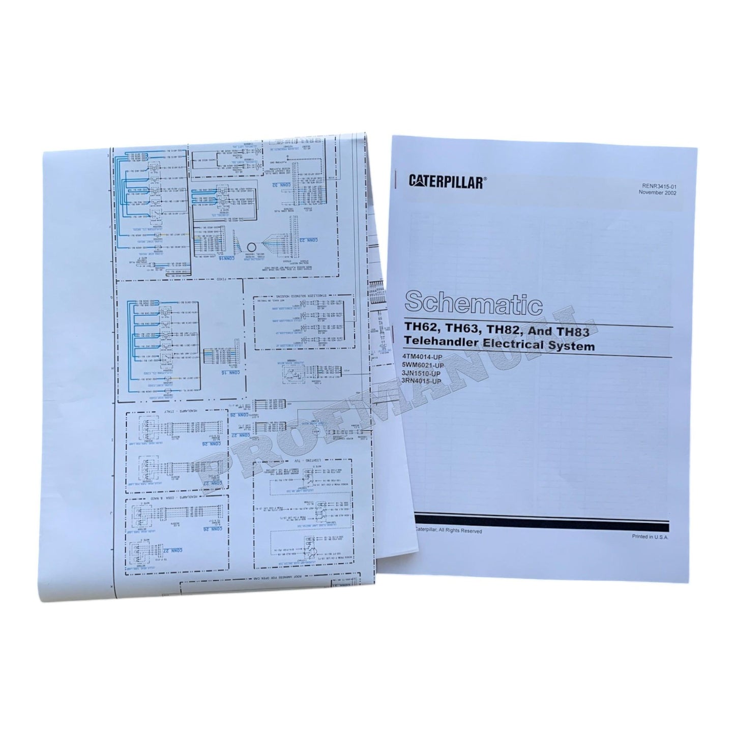 Caterpillar TH62 TH63 TH82 TH83 TeleHANDLER 21 books Full Service Manual *Send ser number