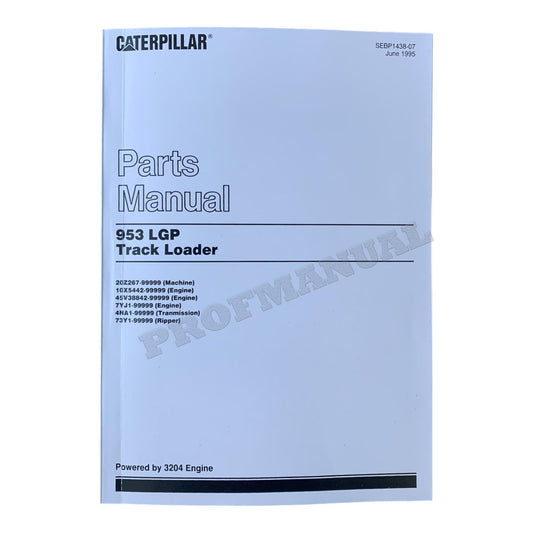 Ersatzteilkataloghandbuch für den Kettenlader Caterpillar Cat 953 LGP