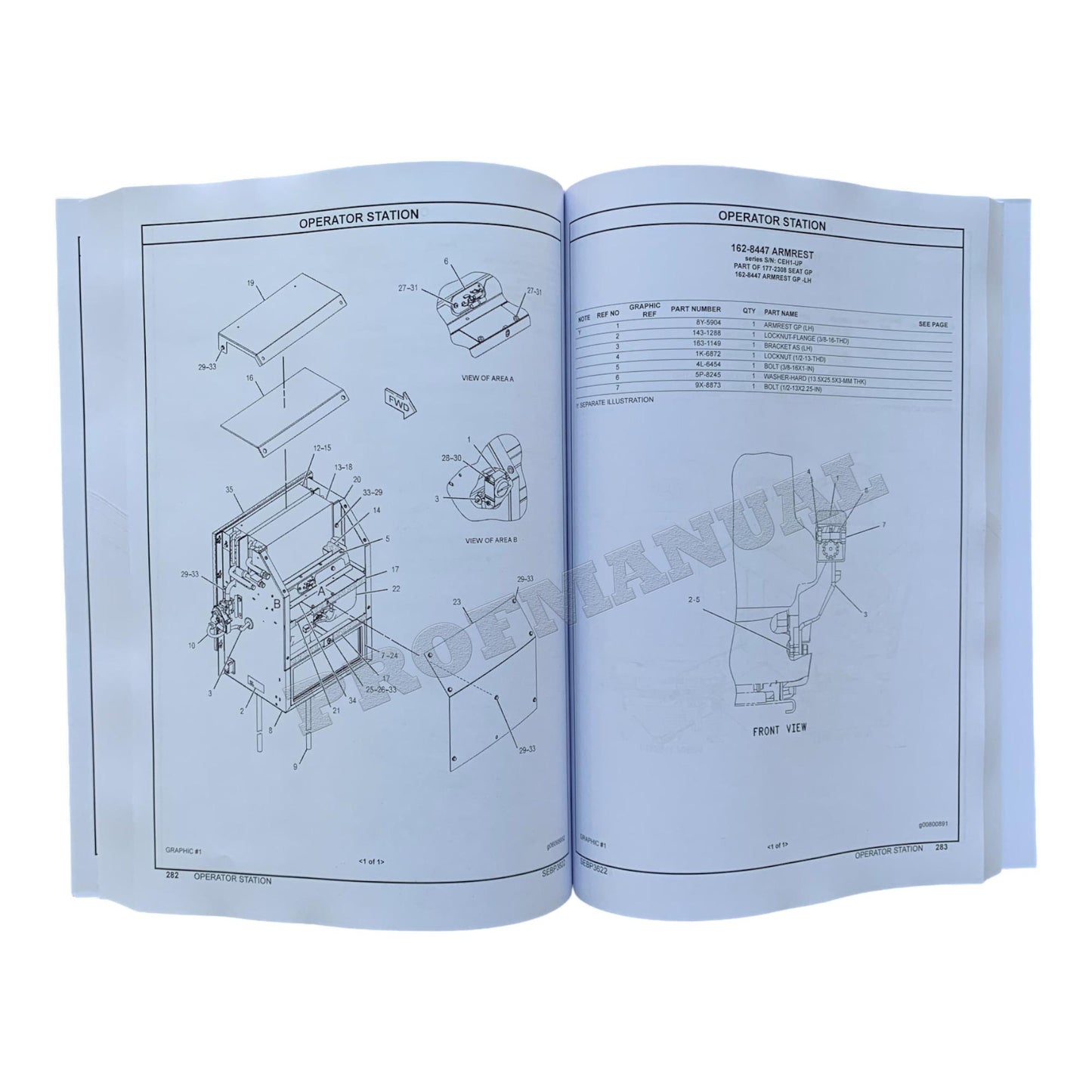 Caterpillar Cat 637G Radtraktor Ersatzteilkatalog Handbuch SEBP3622