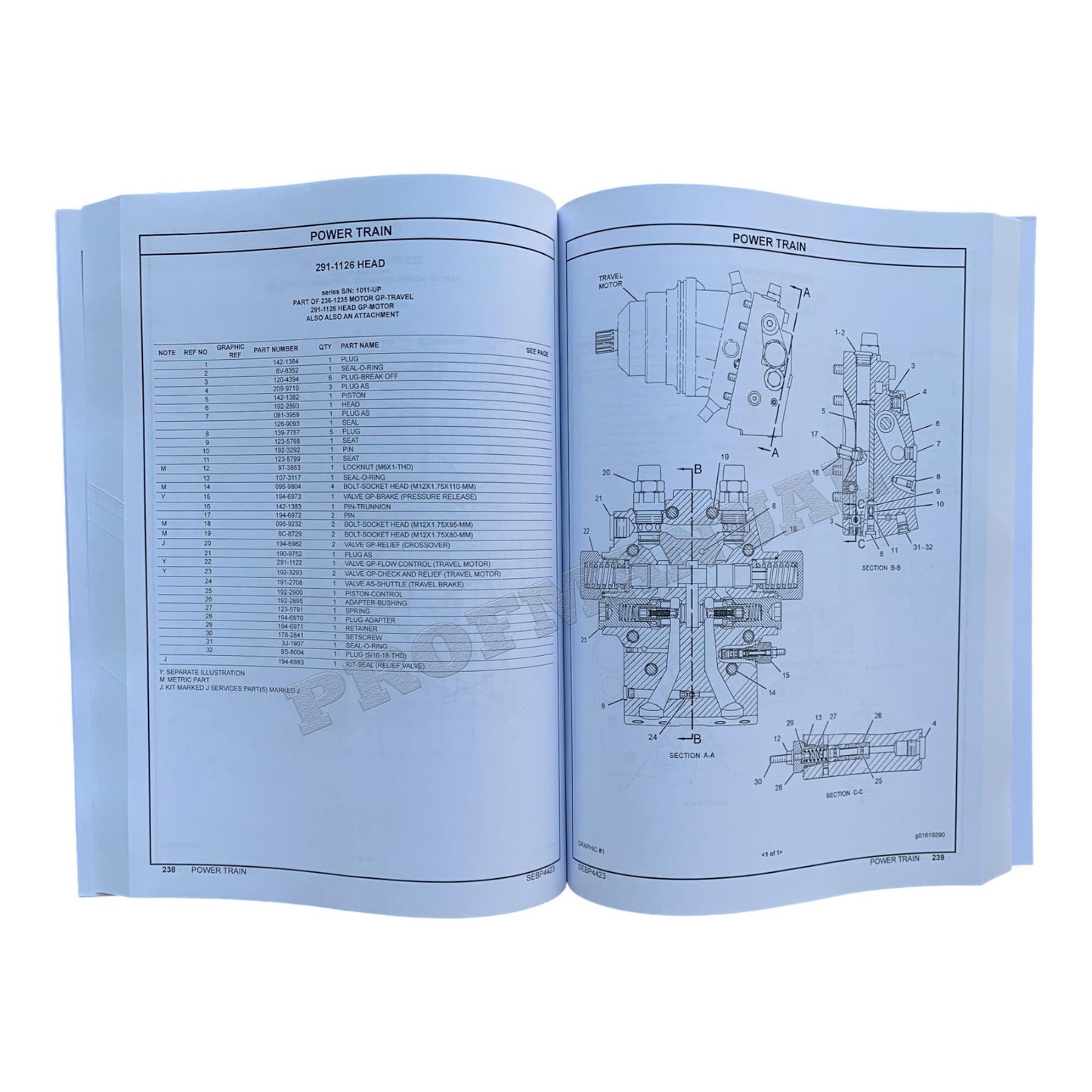 Caterpillar TK711 Track Feller Buncher Parts Catalog Manual 1011265-Up THX1-Up