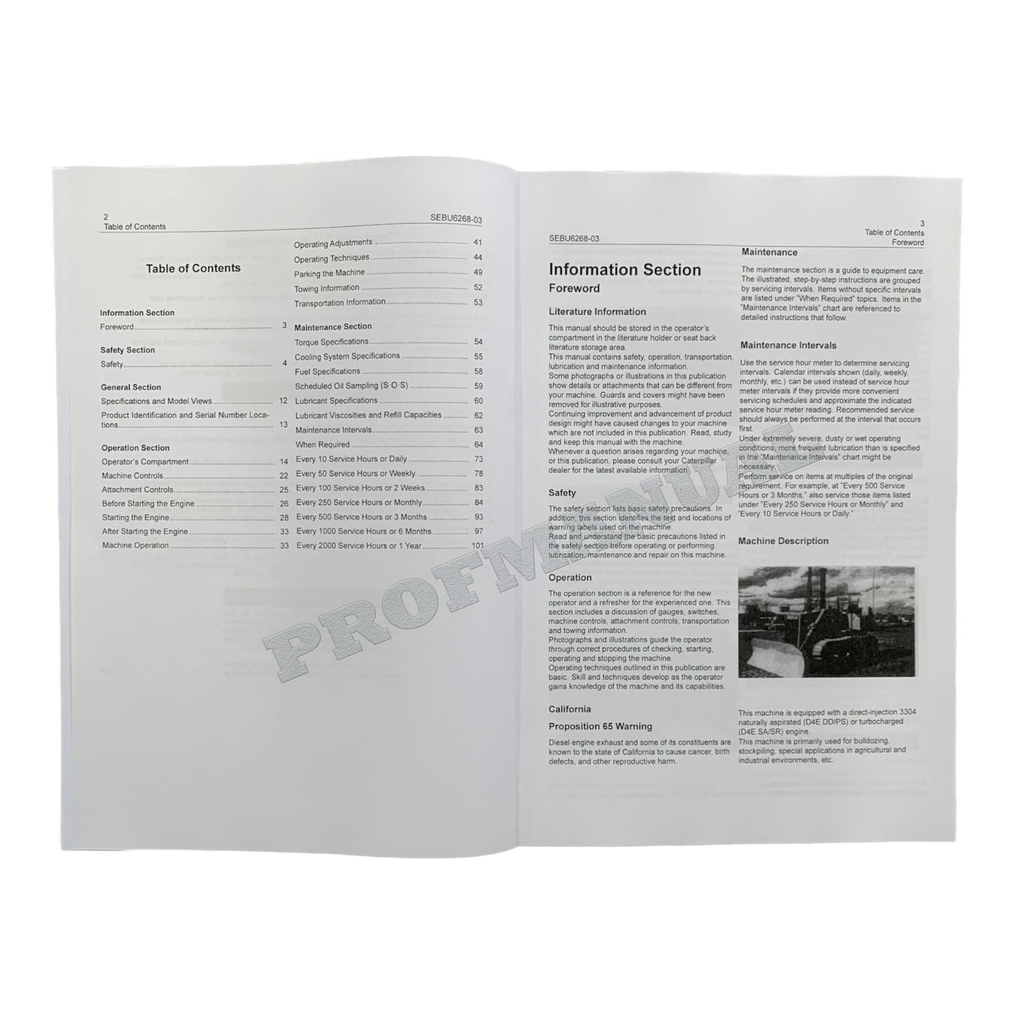 Caterpillar D4E D4E SA D4E SR Track Type Tractor Operators Maintenance Manual