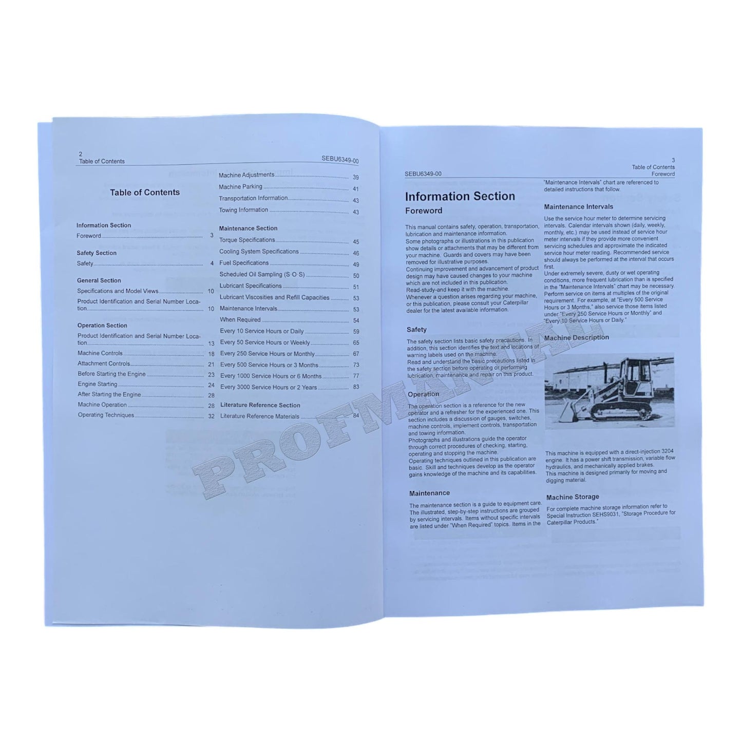 Caterpillar 931C 935C Series II Track Type Loader Operators Maintenance Manual