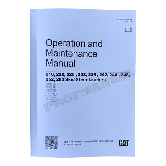 Caterpillar 216 226 228 232 236 Skid Steer Loader Operators Maintenance Manual